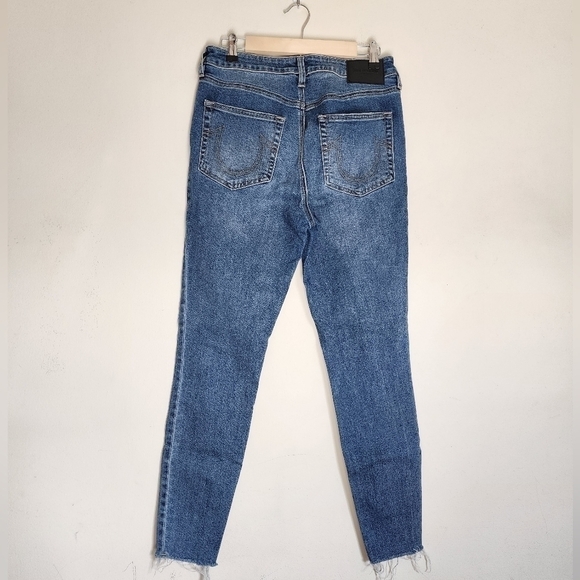 True Religion Halle High-Rise Super Skinny Jeans Raw Hem size 30 - Picture 2 of 5